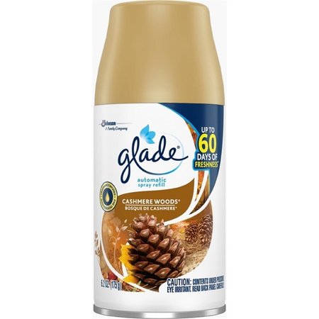 GLADE 6.2 oz Aerosol Cashmere Woods Scent Air Freshener Refill - Case of 6 1002798